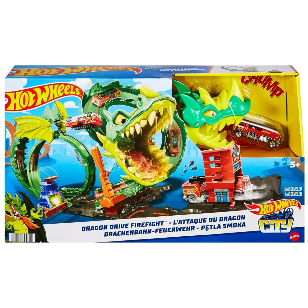 Mattel HJV70 - Hot Wheels - Drachenangriff Spielset