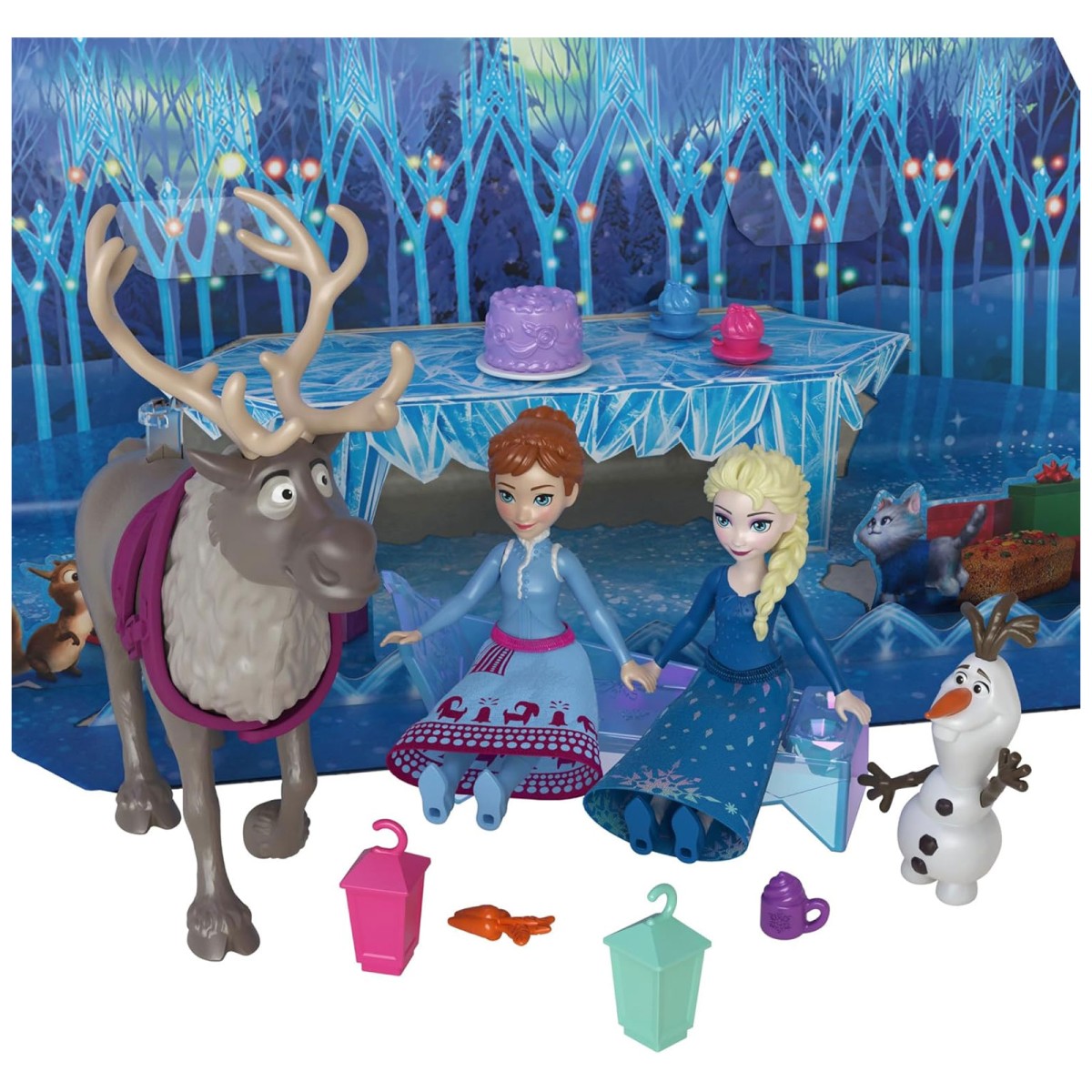Mattel HWX20 - Disney Frozen - Die Eiskönigin Adventskalender 24 Tage, Anna & Elsa Puppen uvm.