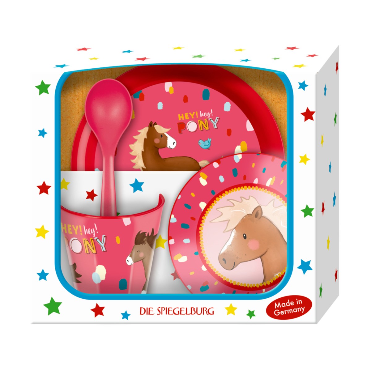 Coppenrath 18661 - Die Spiegelburg - Mein kleiner Ponyhof - Geschirr Geschenkset, Pony