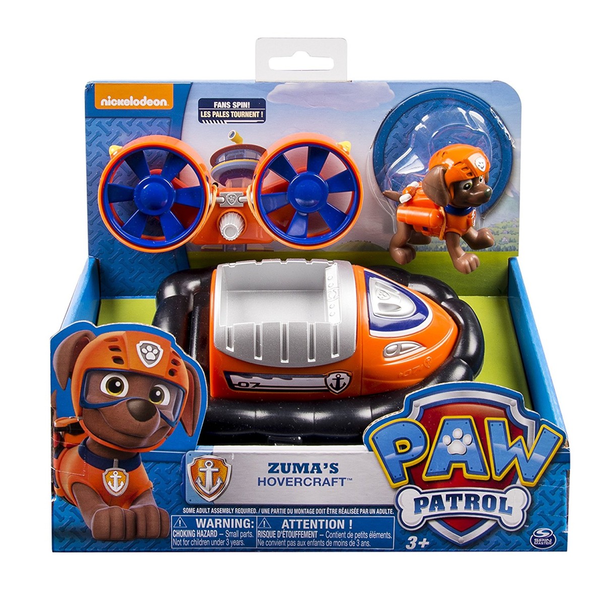 Spin Master 6022627 (20084882) - Paw Patrol - Basisfahrzeug mit Funktion, Zumas Luftkissenboot (Hovercraft)