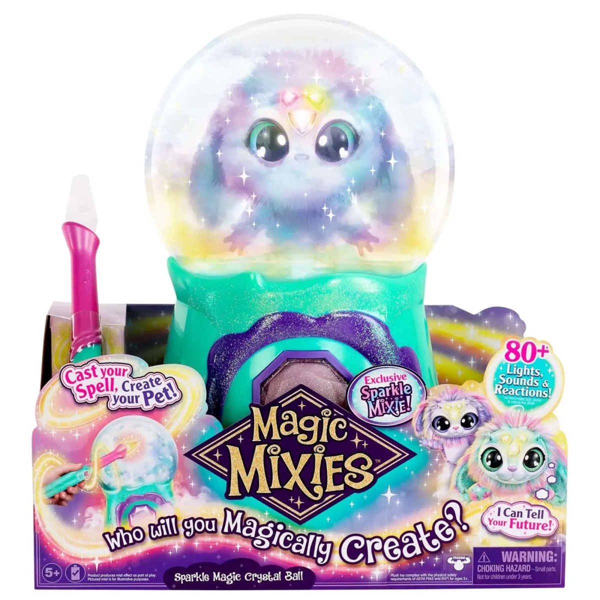 Moose Toys 599591 (14688) - Magic Mixies - Zauberkugel, Kristallkugel mit Licht und Sound