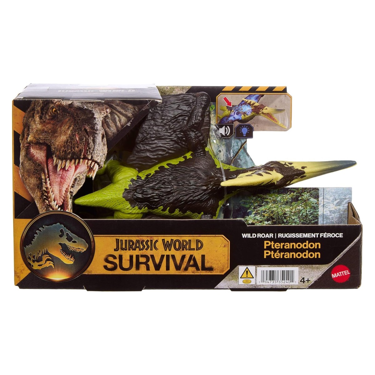 Mattel JKL78 - Jurassic World - Wild Roar Dinosaurier Figur mit Sound Angriffsfunktion 26,7 cm