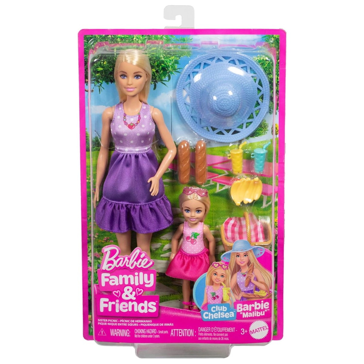 Mattel JBF43 - Barbie - Family & Friends - Malibu & Chelsea Picknick-Set