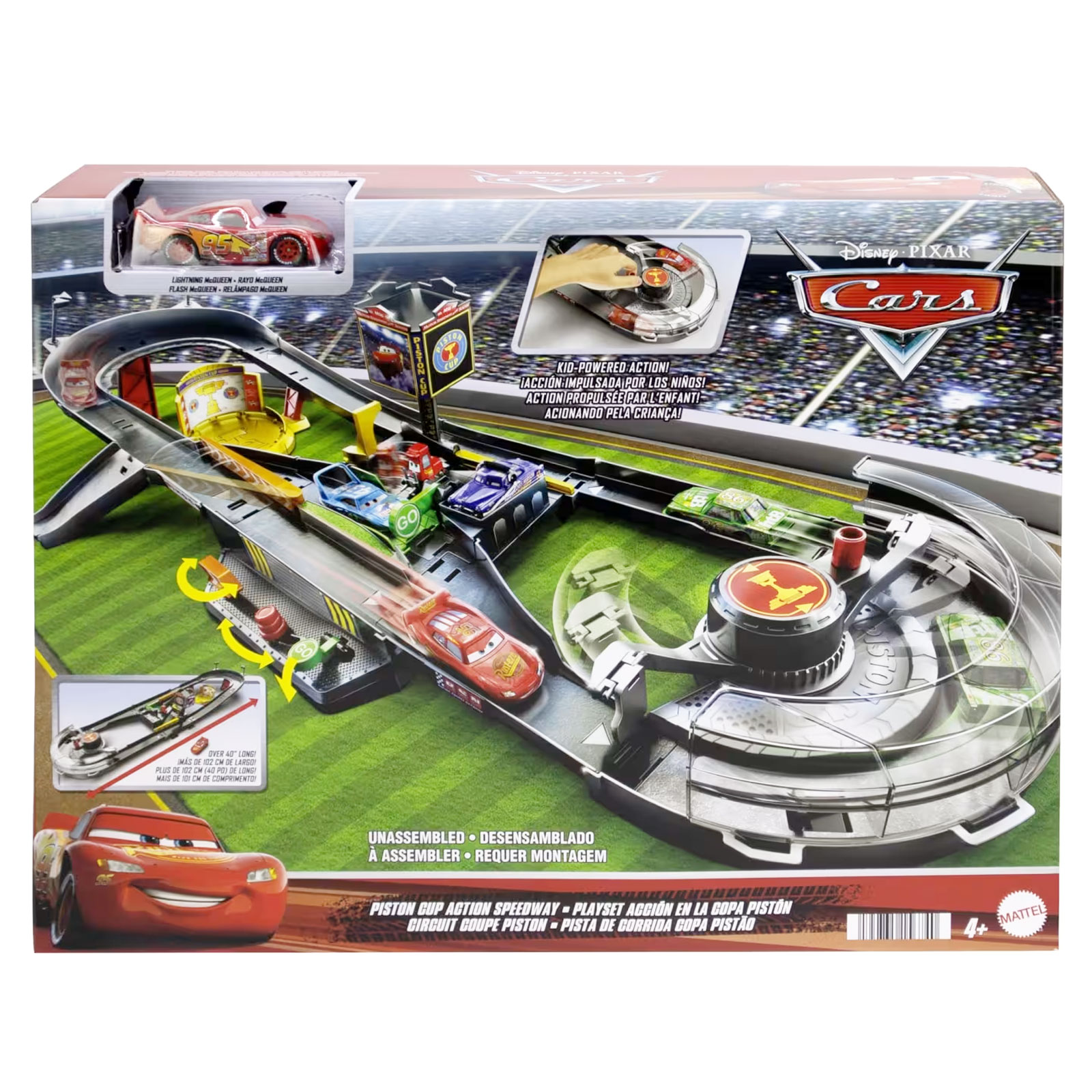 Mattel HPD81 - Disney Pixar Cars - Piston Cup Action-Rennstrecke – Dein eigenes Rennen!