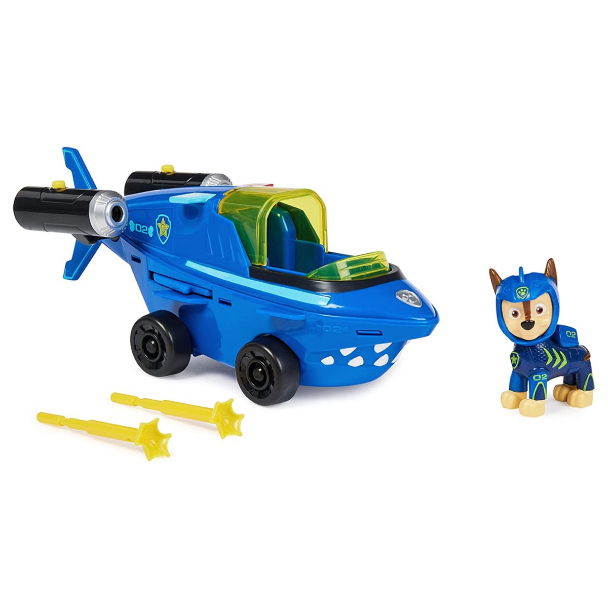 Spin Master 6065229 (20139007) - Paw Patrol - Aqua Pups - Chase - Hai Fahrzeug