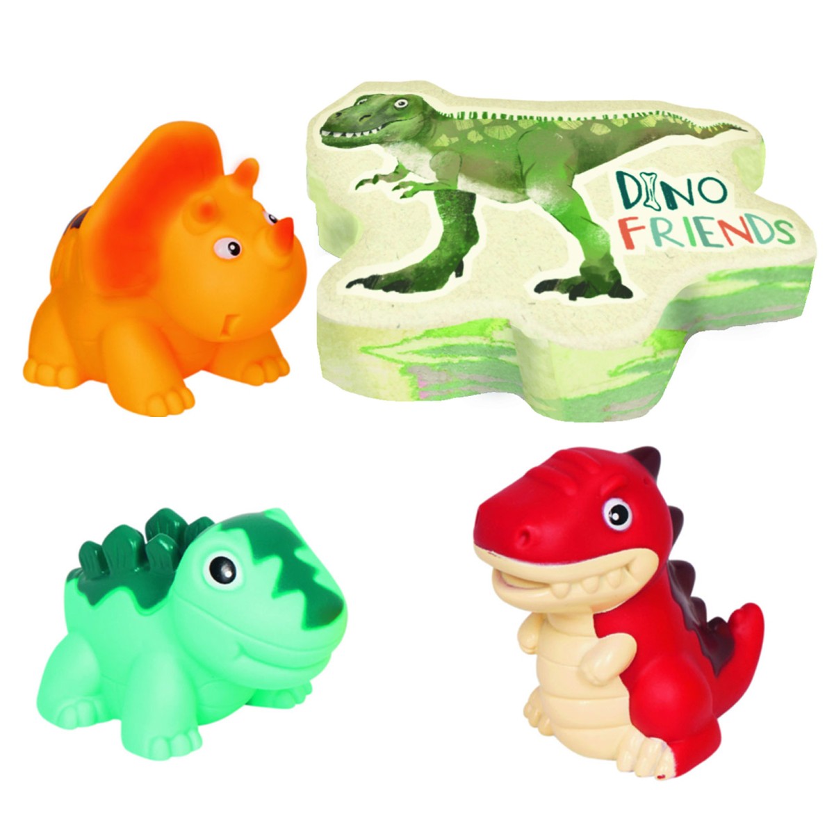 SPAR-SET 407837 - Coppenrath - Die Spiegelburg - Dino Friends - 3-teiliges Spritzdino-Set mit Zauberhandtuch