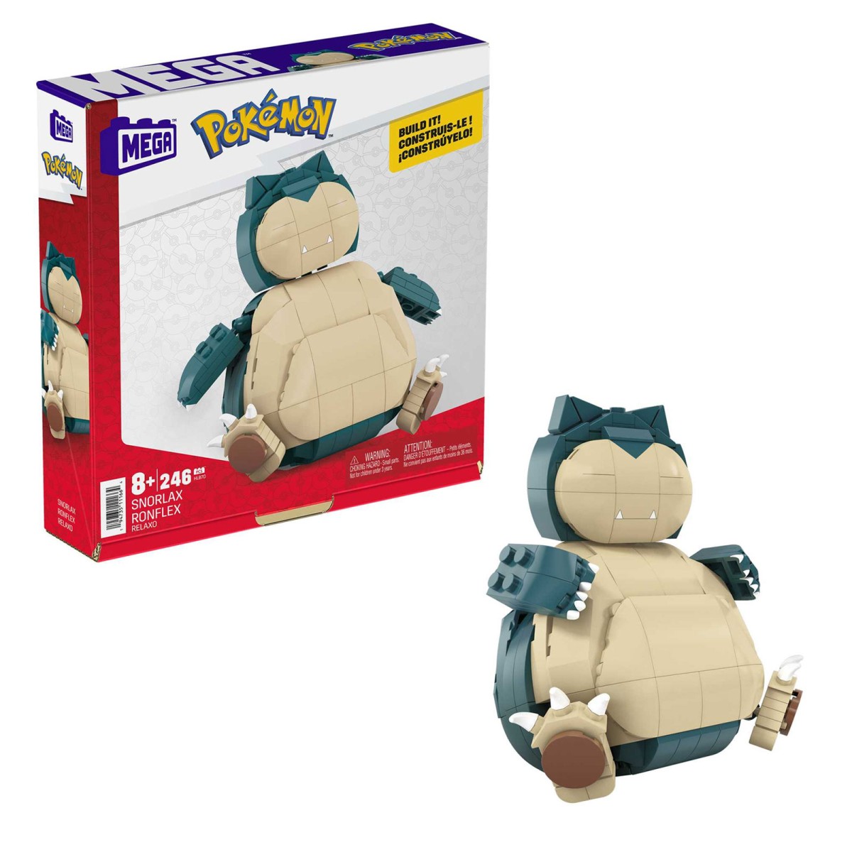 Mattel HLB70 - Mega - Pokémon - Relaxo Bauset mit 246 Teile