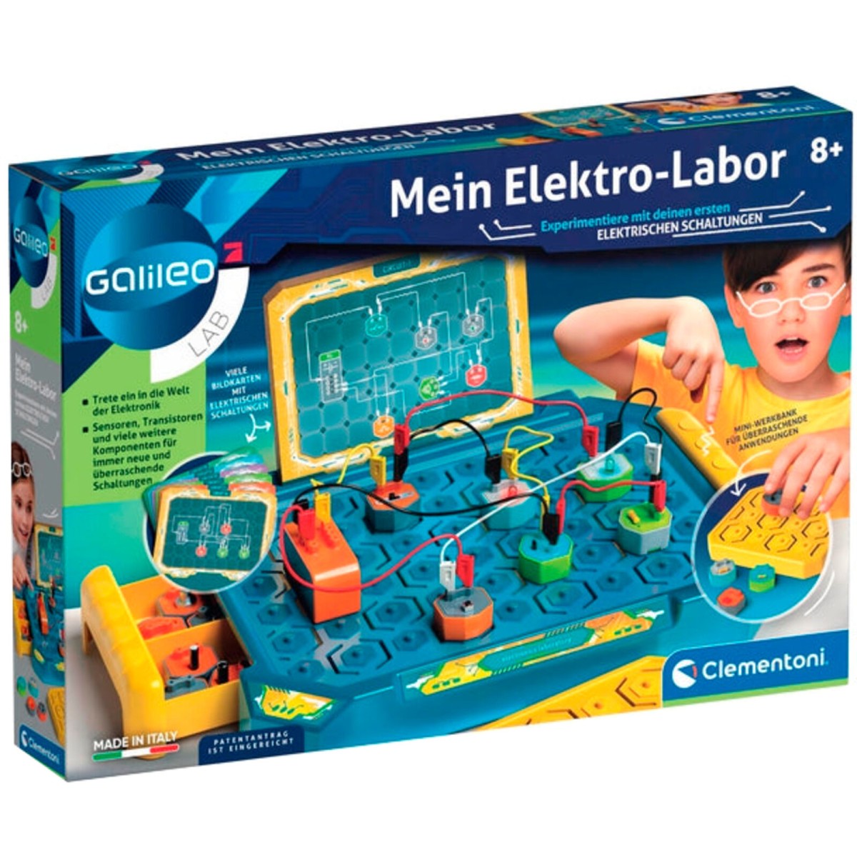 Clementoni 59292 - Galileo Lab - Experimentierkasten, Mein Elektro-Labor, Elektrische Schaltungen