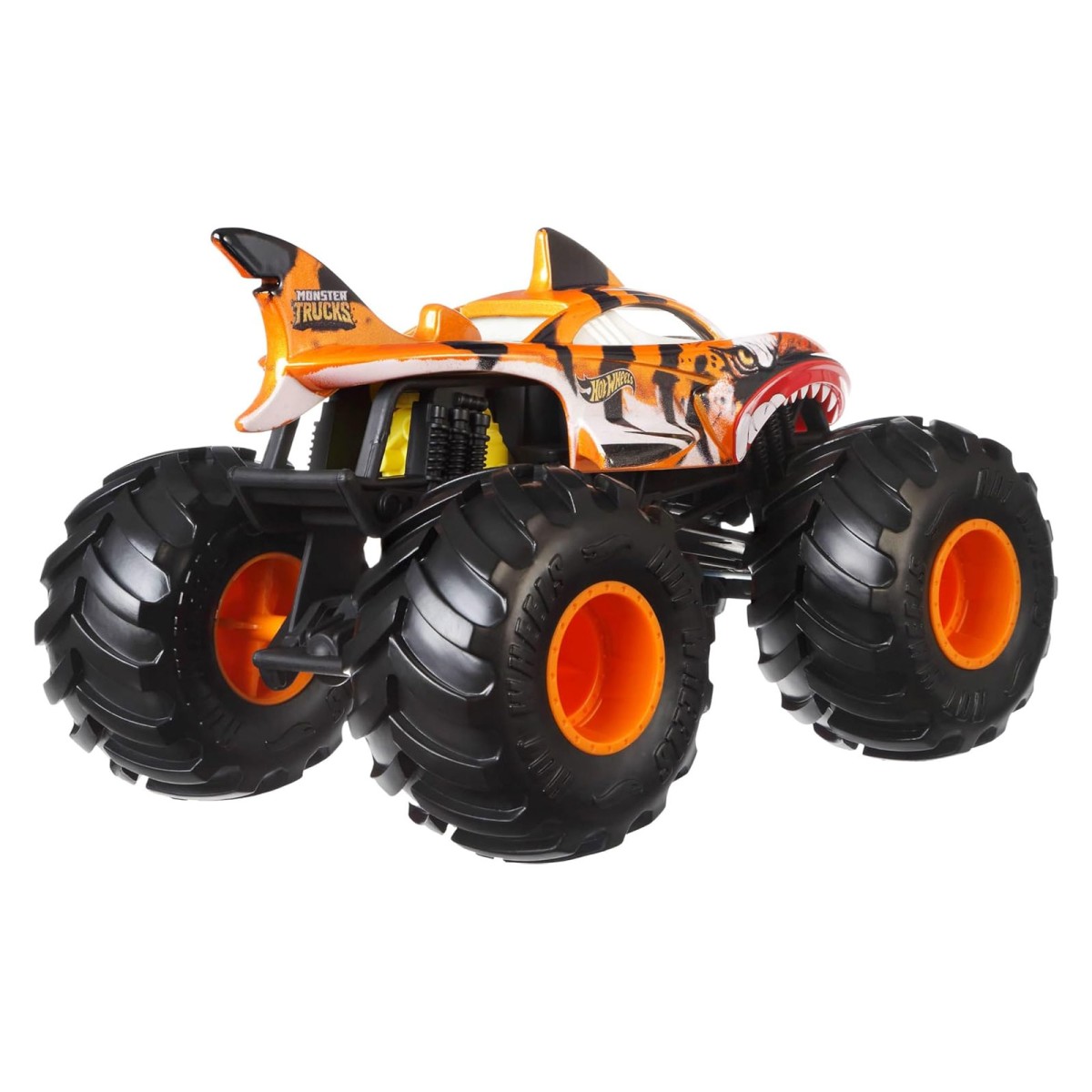 Mattel JDR02 - Hot Wheels - Monster Trucks - Oversized Tiger-Shark, Die-Cast-Truck, 1:24