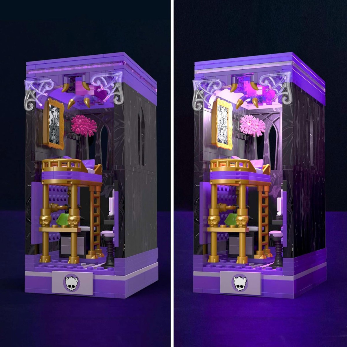 Mattel HXM32 - Mega - Monster High - Clawdeens Spuk-Buch-Ecke, Bauset mit 298 Teilen