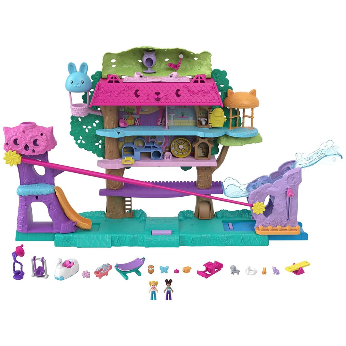Mattel HJJ98 - Polly Pocket - Tierparty Baumhaus