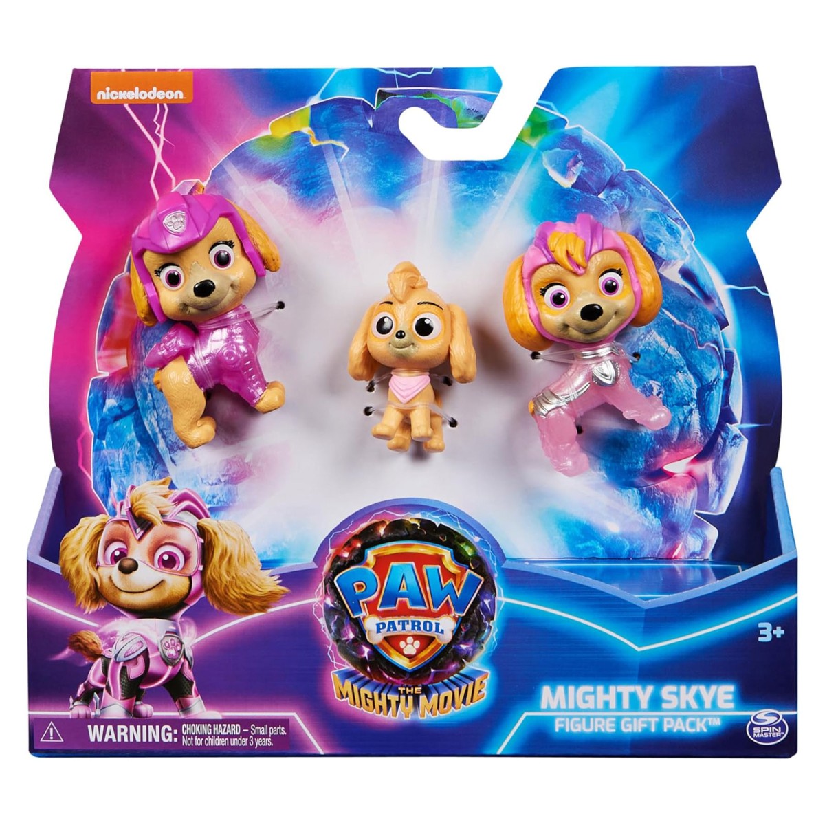 Spin Master 6068150 (20144103) - Paw Patrol - Der Mighty Kinofilm - 3-teiliges Spielfiguren-Geschenkset, Skye