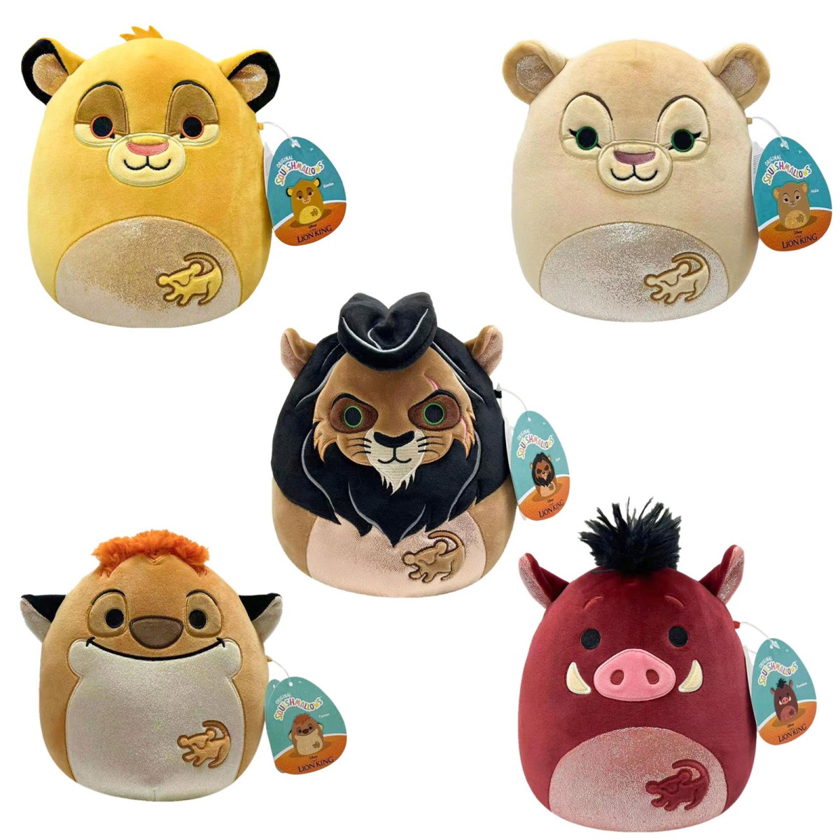 SPAR-SET 416738 - Jazwares - Disney - Der König der Löwen - Squishmallows - Kuscheltier-Set mit 5 Charakteren