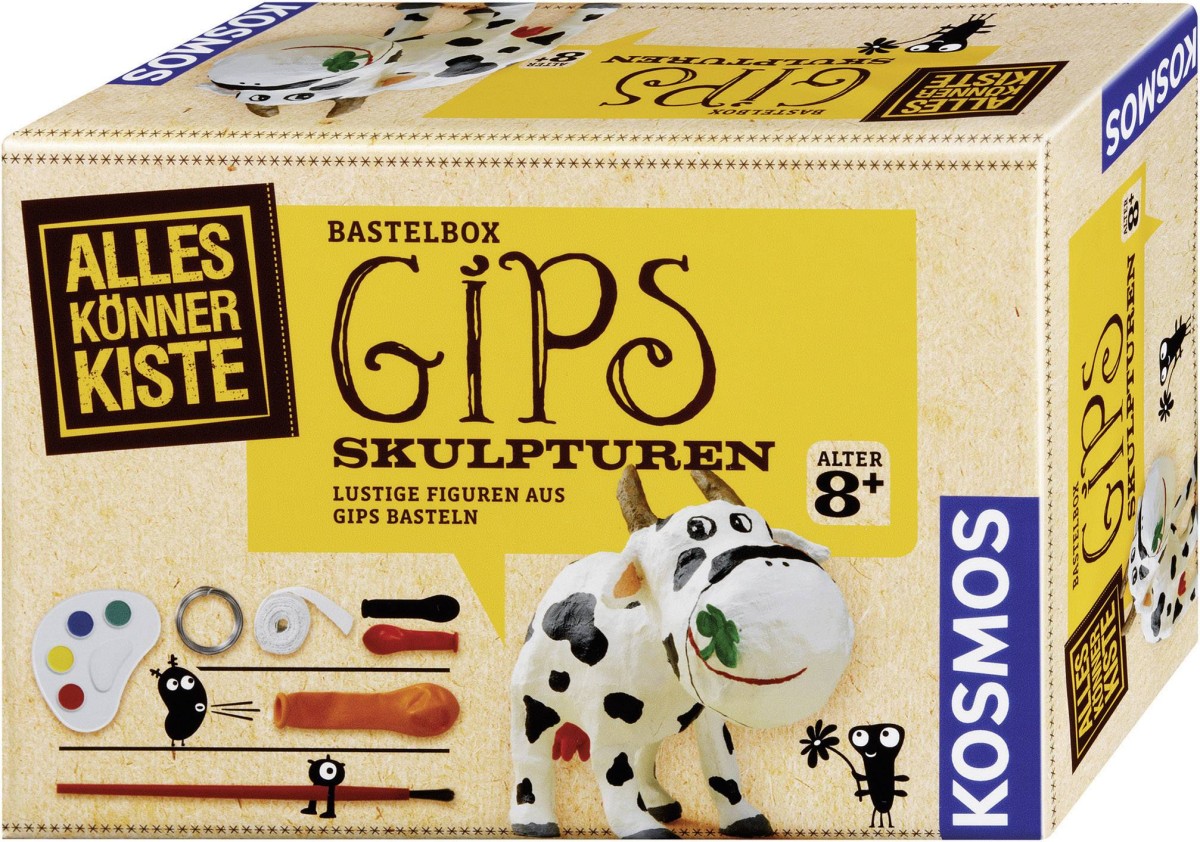 Kosmos 604066 - Alles Könner Kiste - Bastelbox, Gips-Skulptur