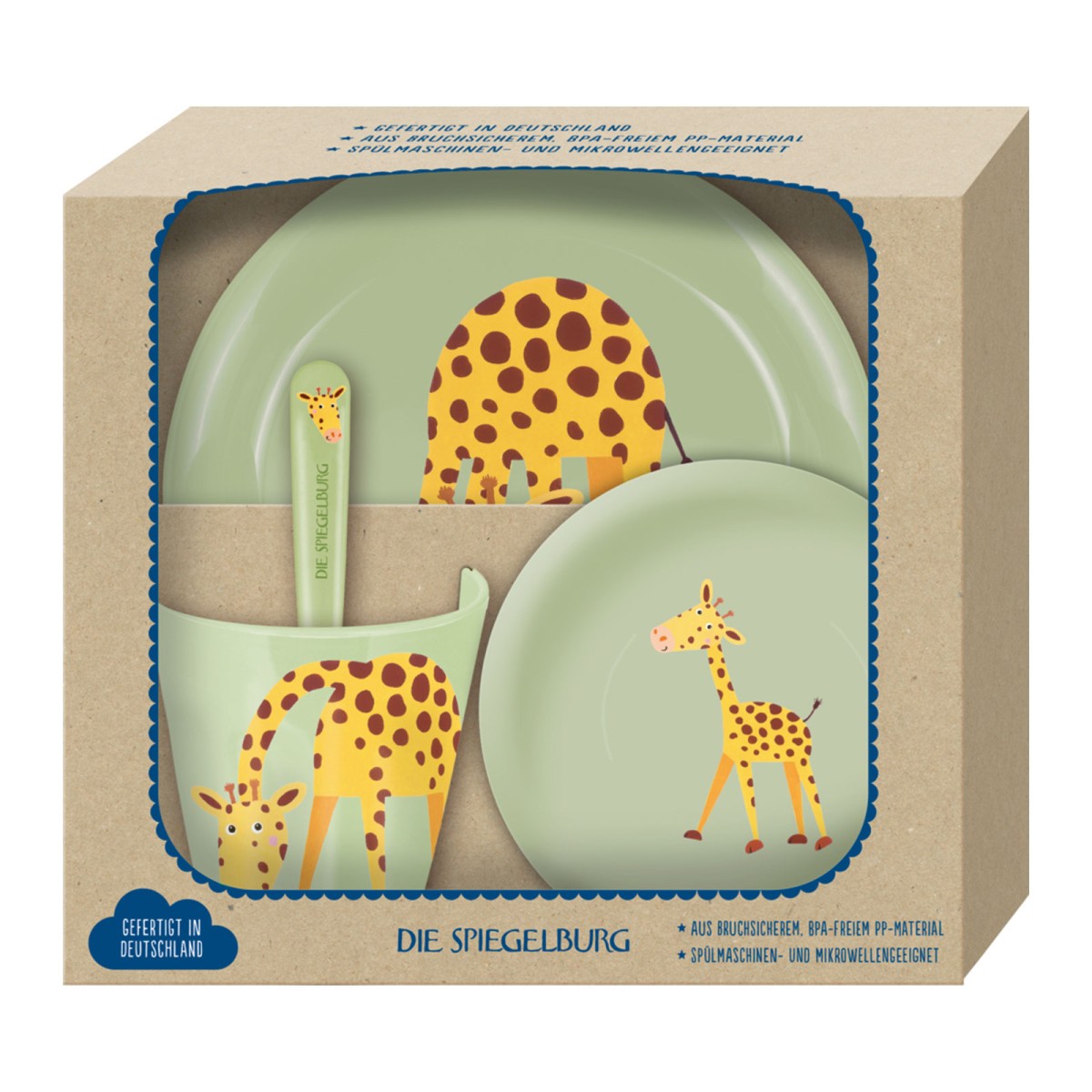 Coppenrath 21904 - Die Spiegelburg - Freche Rasselbande - Geschirr Geschenkset Giraffe