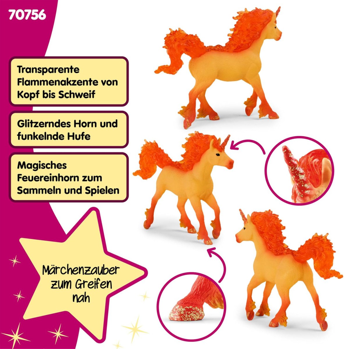 Schleich 70756 - bayala - Elementa, Feuereinhorn Hengst