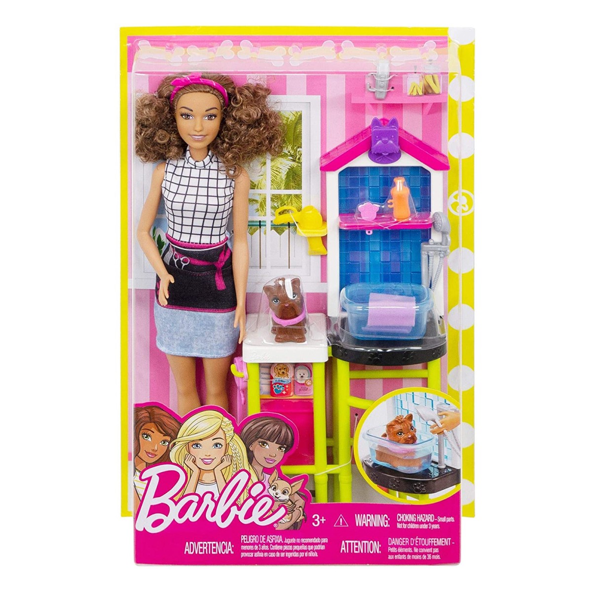 Mattel FJB31 - Barbie - You can be anything - Tierfriseurin Puppe, Spielset