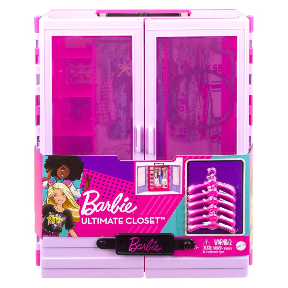 Mattel HJL65 - Barbie - Traum Kleiderschrank inkl. Kleiderbügel ohne Kleidung