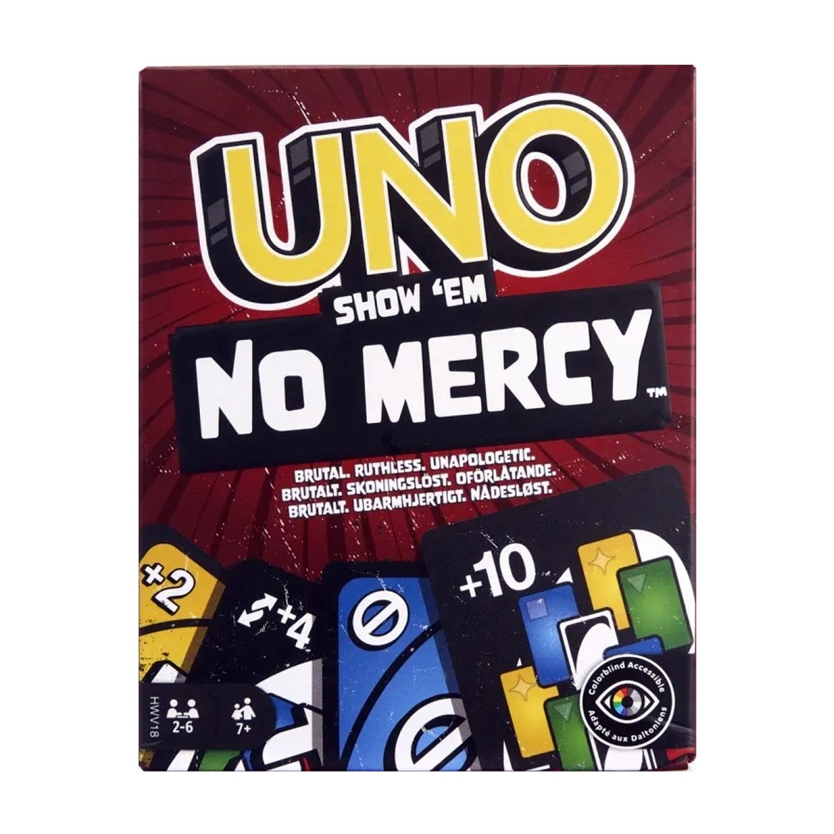 Mattel HWV18 - Mattel Games - UNO No Mercy, Kartenspiel