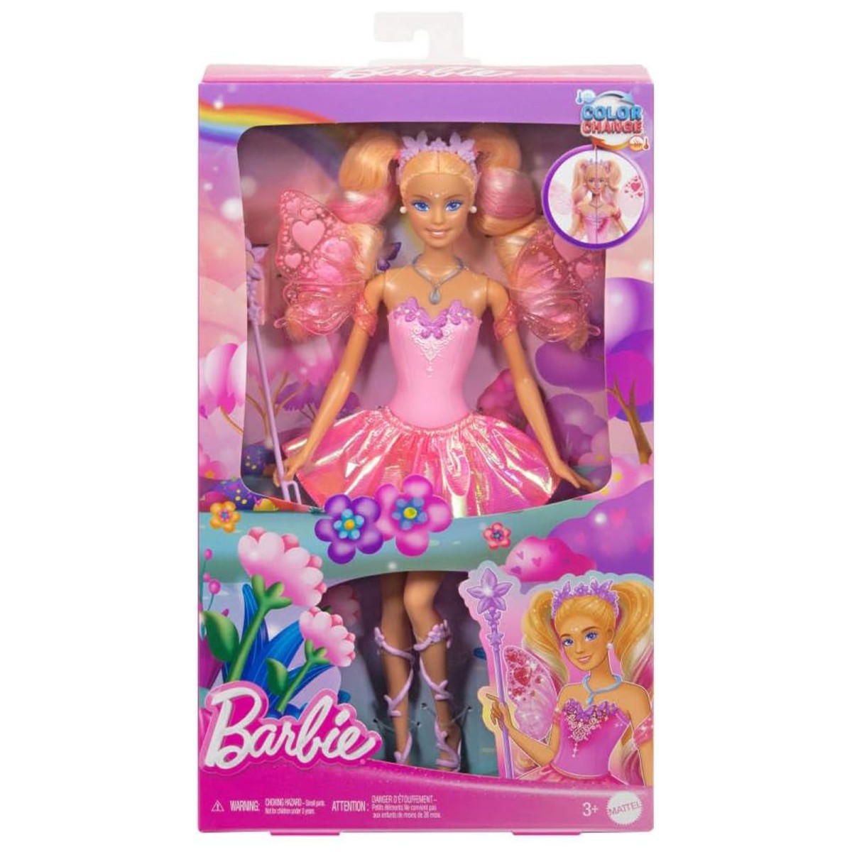 Mattel JCP76 - Barbie - Fee mit Farbwechseleffekt bei Flügeln und Outfit