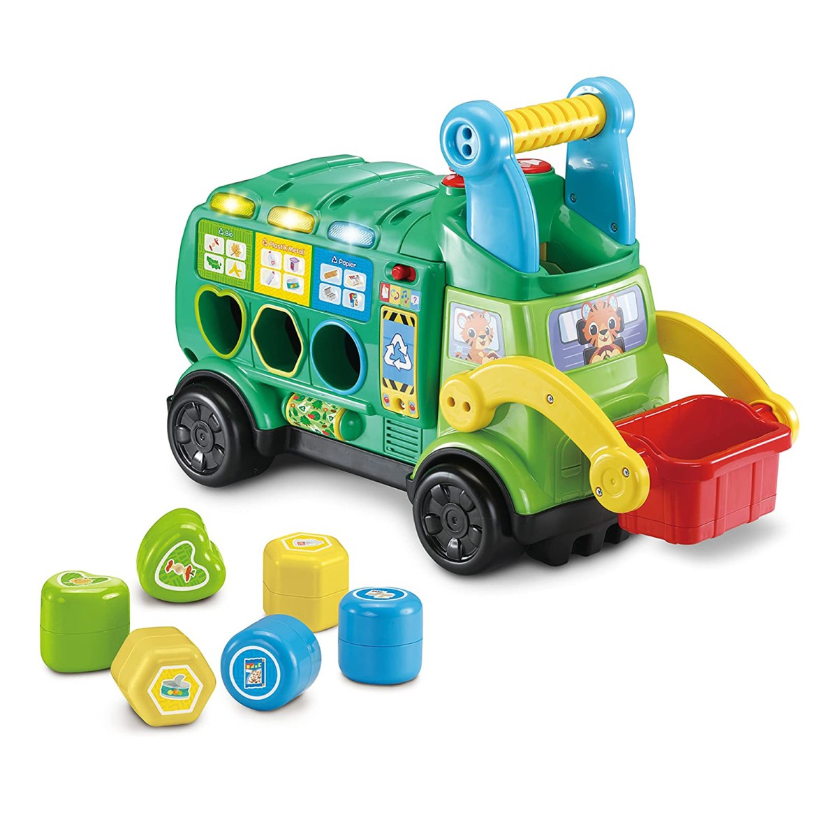 V-Tech 80-541804 - baby - 2-in-1 Recycling-Rutschauto – Rutschfahrzeug & Sortierspiel
