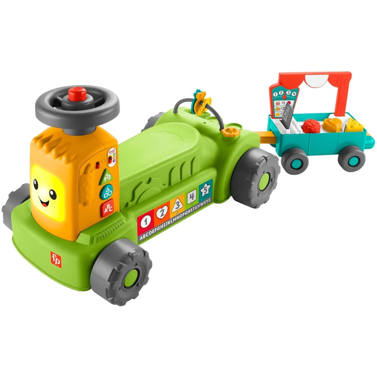 Mattel HRG12 - Fisher Price - Lernspaß 4-in-1 Markt-Traktor – Interaktives Spielzeug für kleine Entdecker!