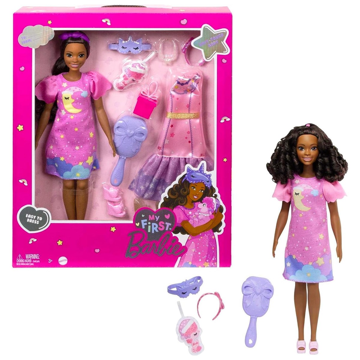 Mattel HMM67 - Barbie - My First - Brooklyn Deluxe Puppe, ca. 34 cm