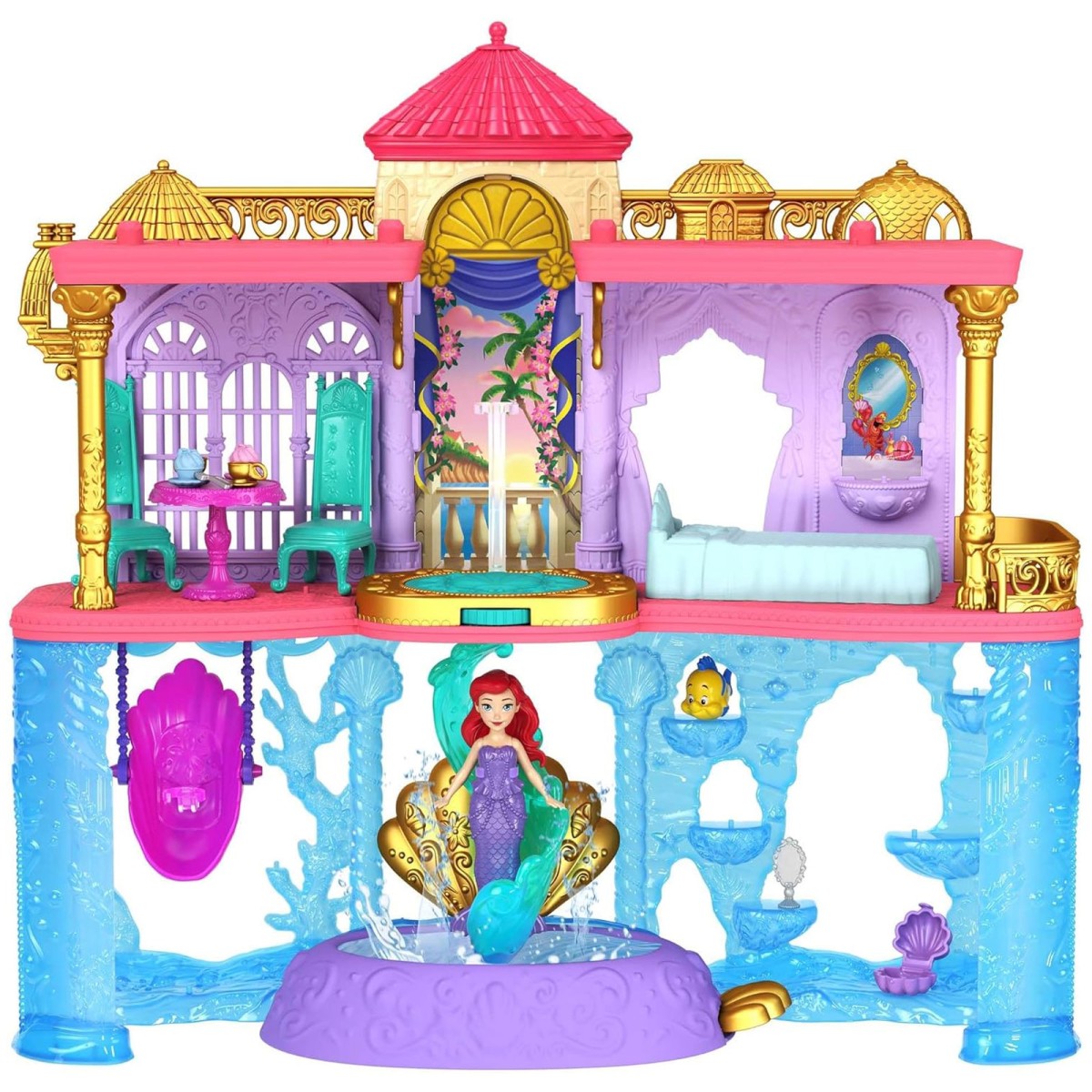 Mattel HLW95 - Disney Princess - Arielles Land- Und Meeresschloss