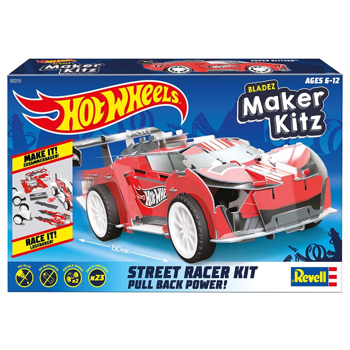 Revell 50315 - Hot Wheels - Blazed Maker Kitz -Super Blitzen - Bausatz, Soielzeugauto 1:32, Street Racer