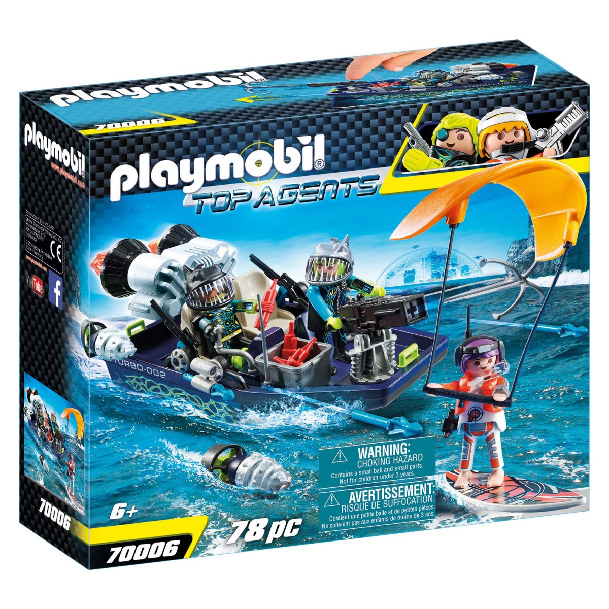 PLAYMOBIL® 70006 - Top Agents - Team S.H.A.R.K. Harpoon Craft