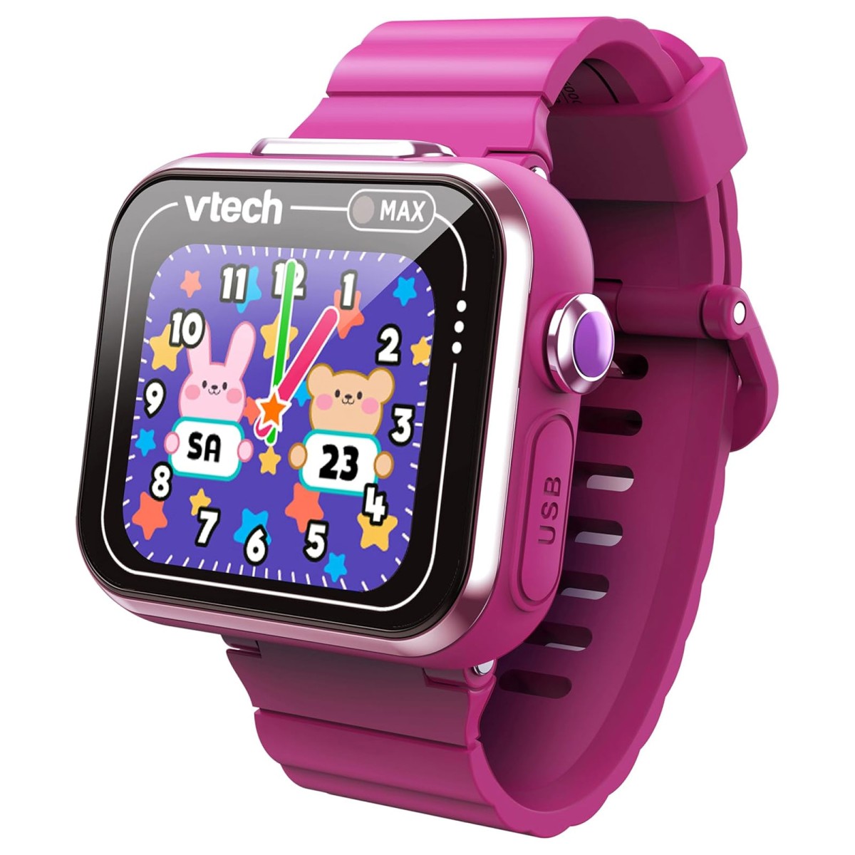 V-Tech 80-531614 - Kidizoom - Smart Watch MAX – Kinder-Smartwatch Lila mit Duokamera, Touchscreen & Spielen