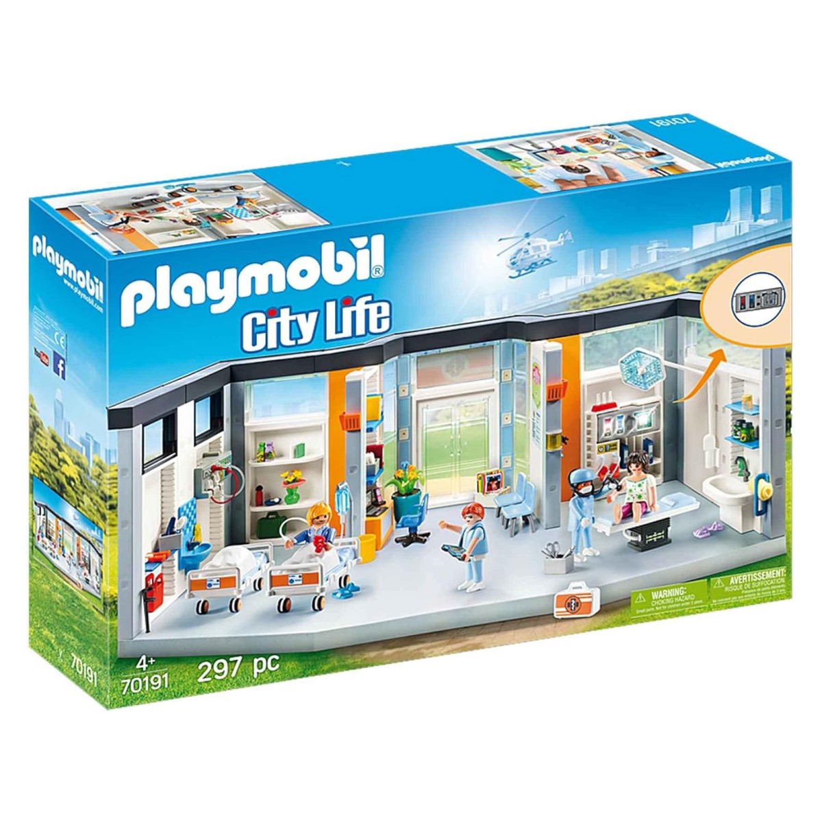 PLAYMOBIL® 70191 - City Life - Krankenhaus mit Einrichtung, 297-teilig
