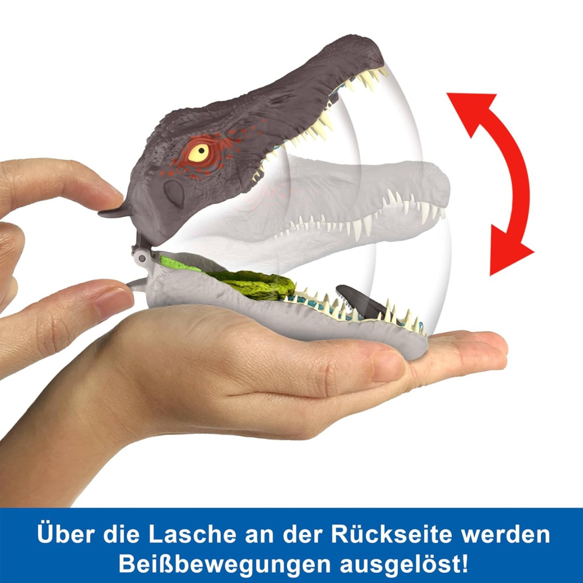 Mattel JGB98 - Jurassic World Rebirth - Micro Adventures - Spinosaurus-Kopf Spielset mit 3 Mini-Figuren