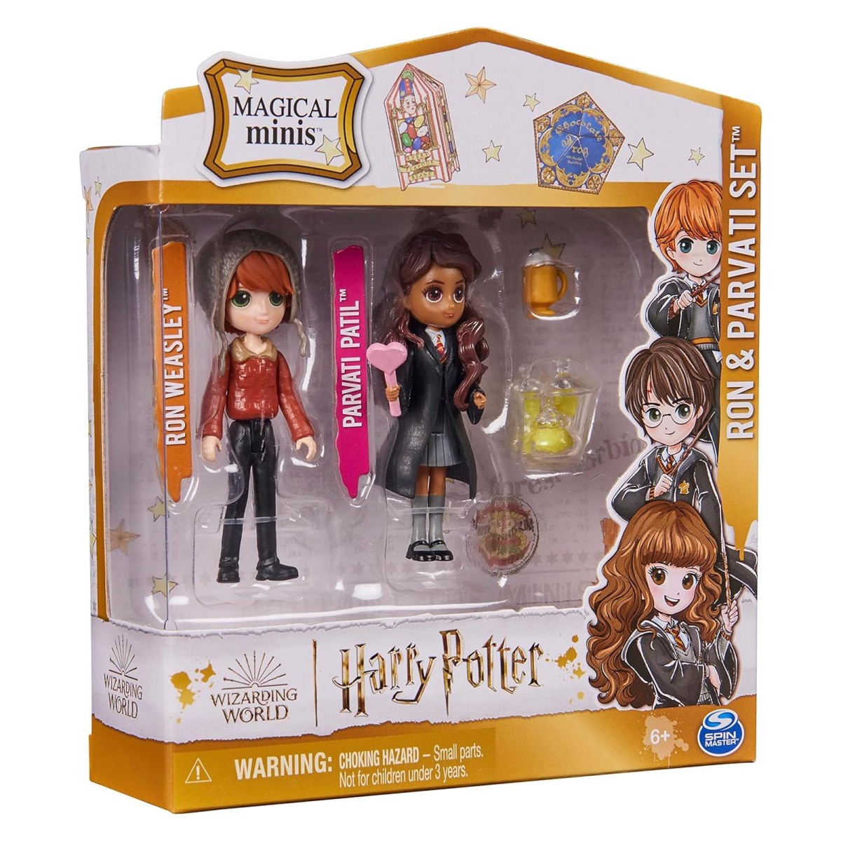 Spin Master 6064902 (20138320) - Wizarding World - Harry Potter - Magical Minis - Ron Weasley und Parvati Patil, Minifiguren, ca. 8 cm, 2-er Pack