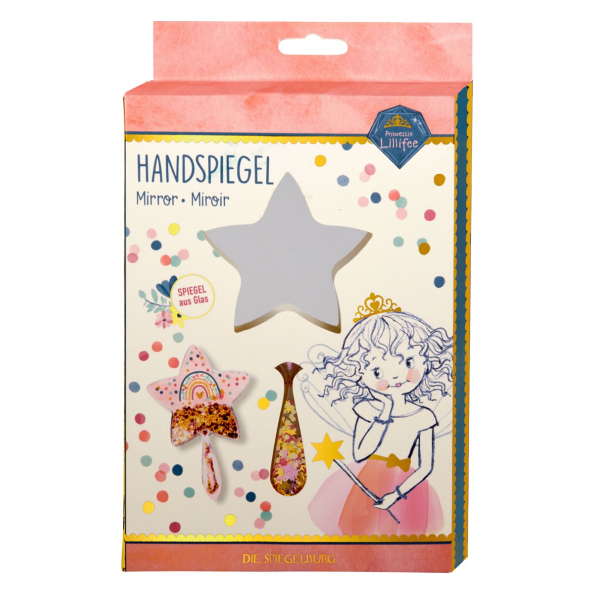 Coppenrath 18979 - Die Spiegelburg - Prinzessin Lillifee - Handspiegel (Glitter & Gold)