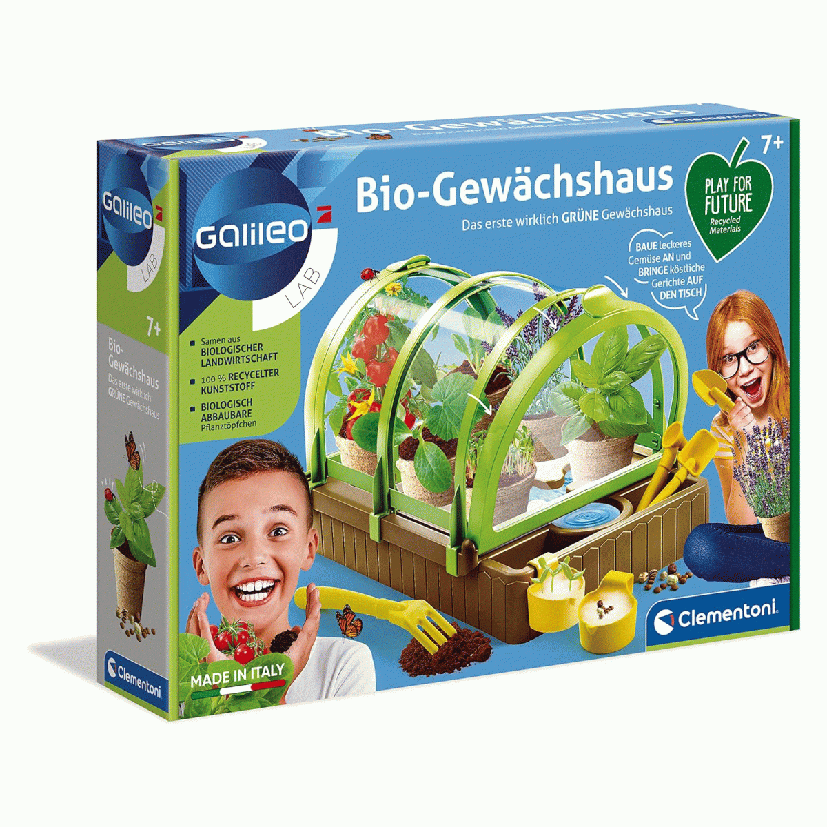 Clementoni 59237 2.Wahl - Galileo LAB - Experimentierkasten, Bio-Gewächshaus