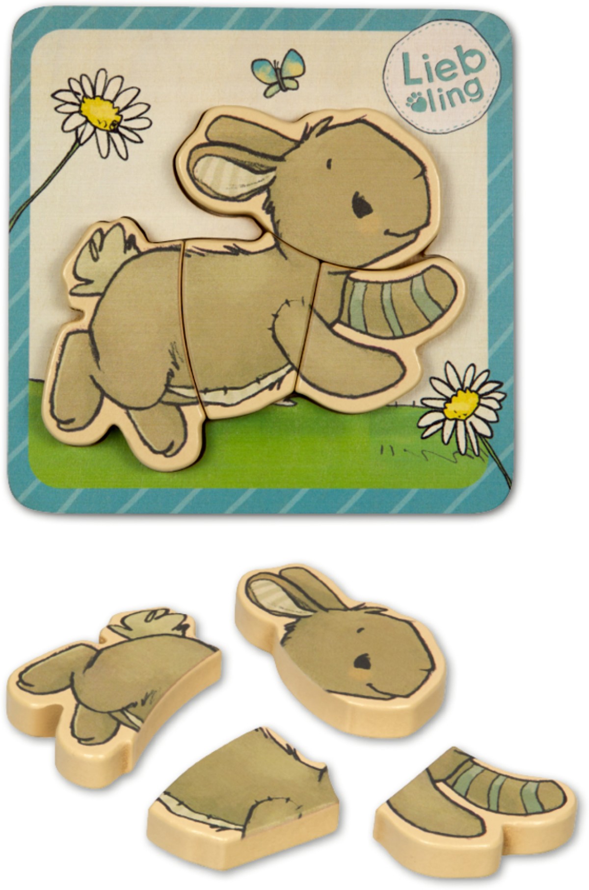 Coppenrath 22904-Hase - Die Spiegelburg - Joelle Tourlonias - Steckpuzzle (4 T.)