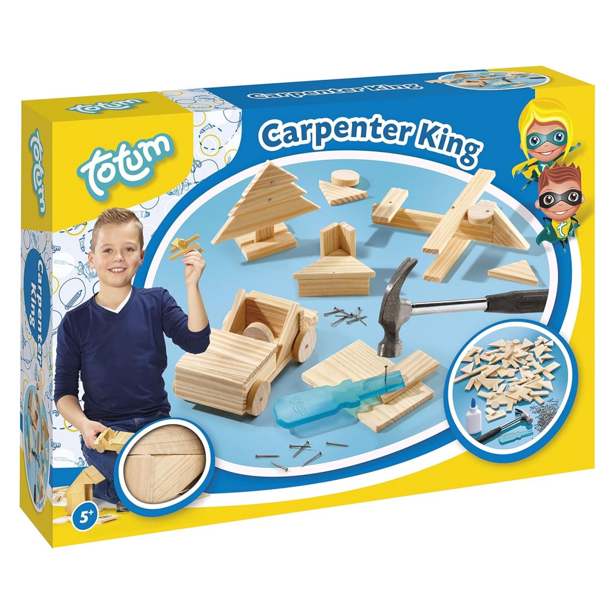 TM Essentials BV 025042 - Totum - Holz- und Hammerset, Carpenter King
