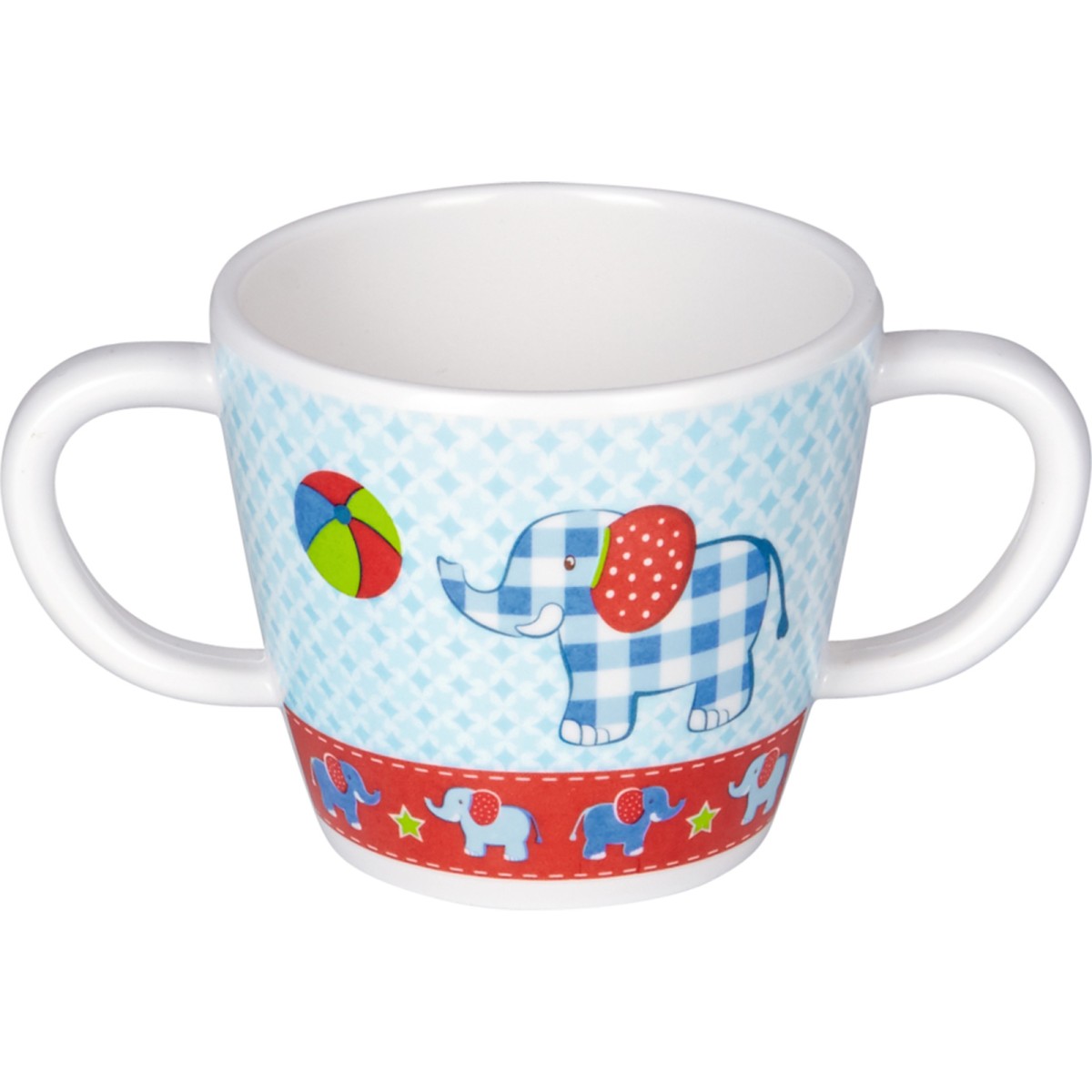 Coppenrath 14052 - Baby Glück - Melamin Tasse mit 2 Henkeln - Elefant