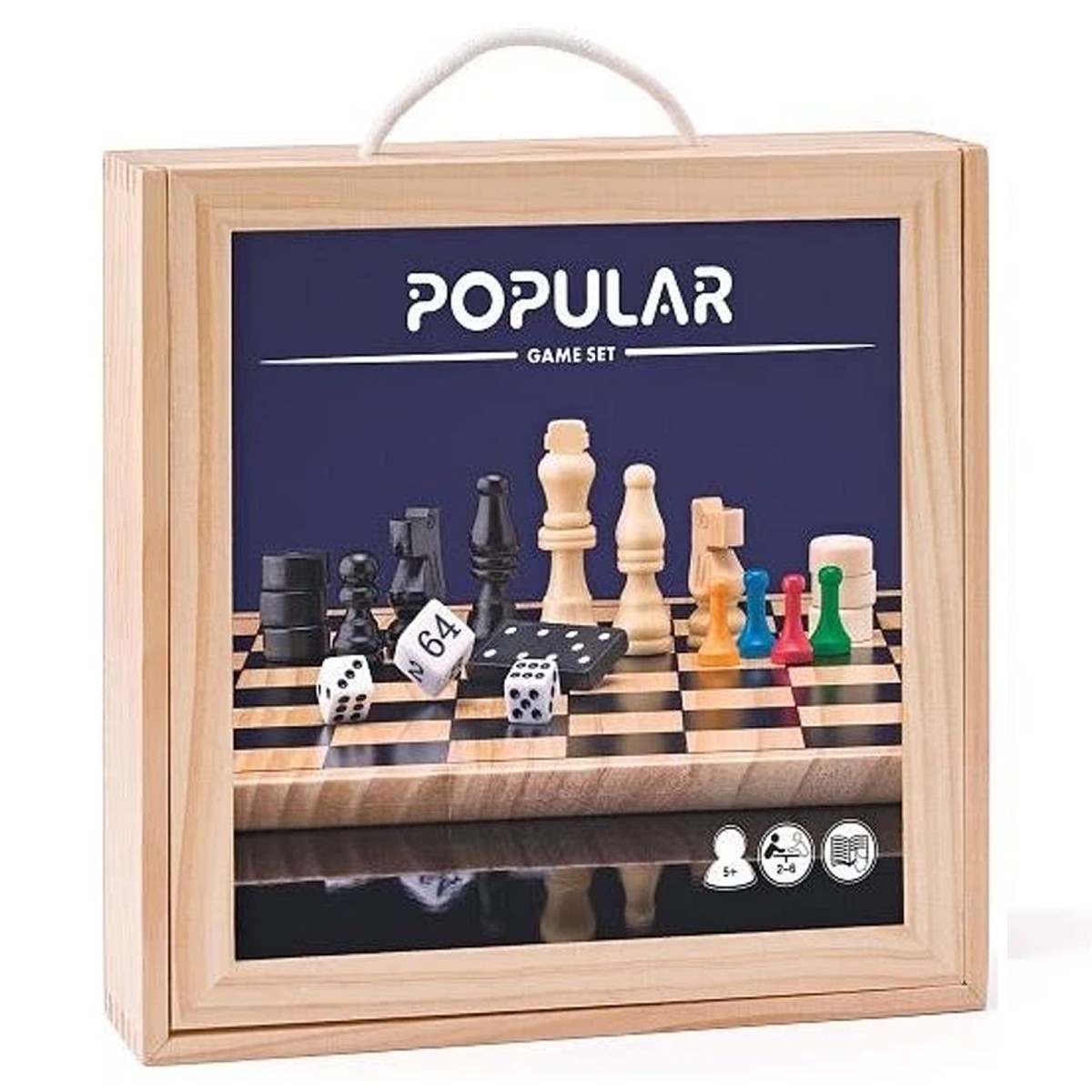 Olymptoy 92211 - Spielesammlung mit 7 bekannten Klassikern