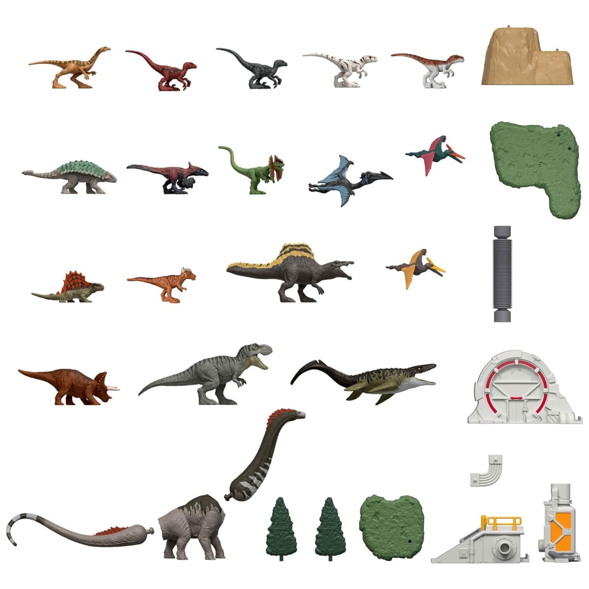 Mattel JGB67 2.Wahl - Jurassic World - Adventskalender - 24 Überraschungen - 18 Dinosaurier Figuren & Zubehör
