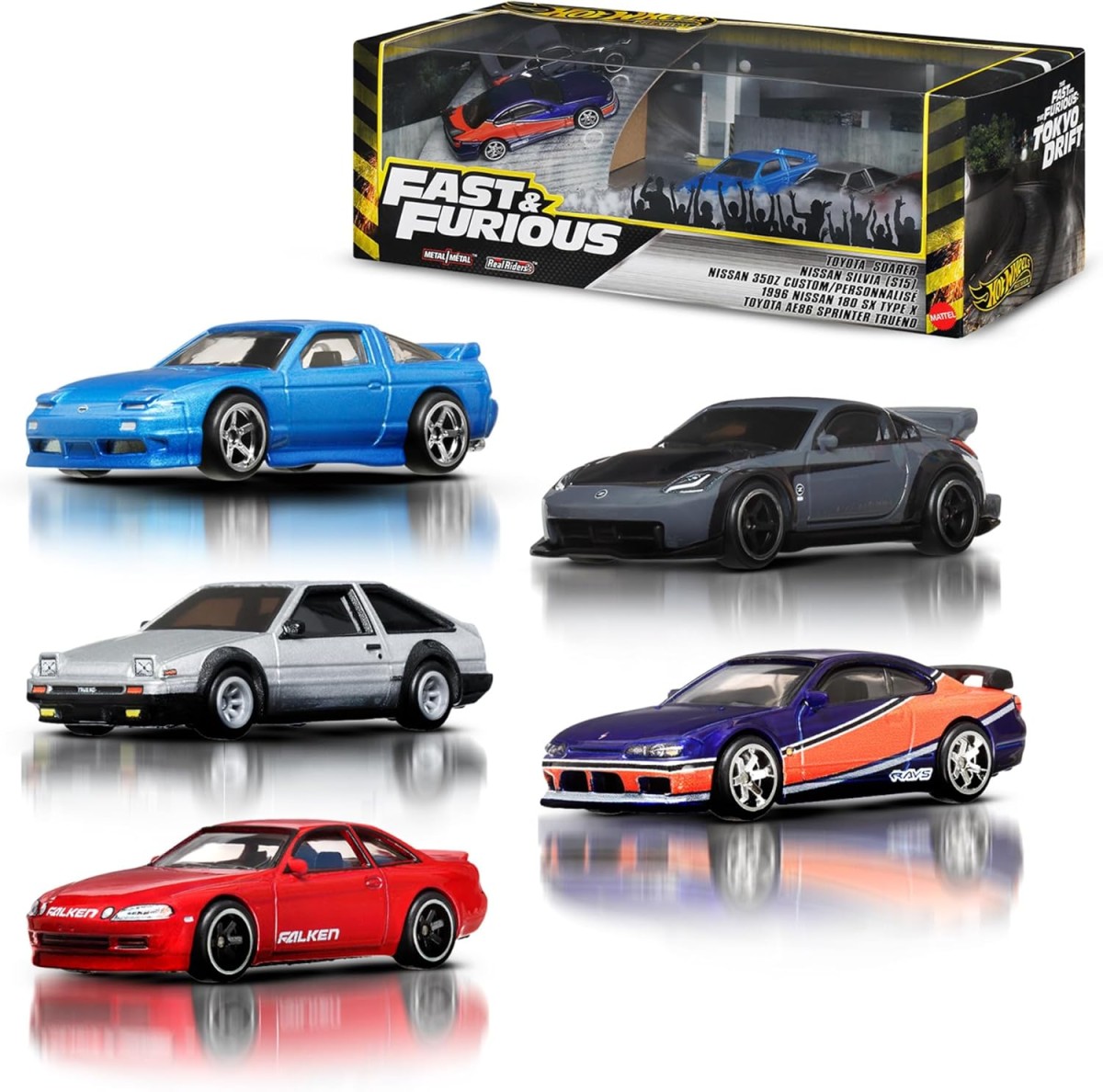 Mattel JFL99 - Hot Wheels - Premium - Fast & Furious, Fahrzeug, 1:64, 5er-Pack