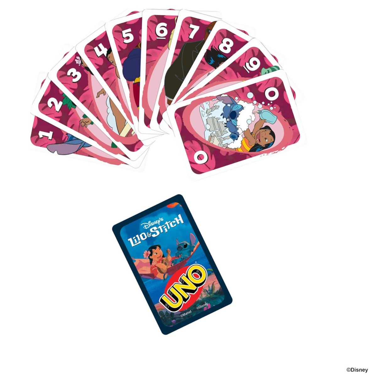 Mattel JCC10 - Disney's Lilo & Stitch - Mattel Games - UNO Kartenspiel mit Sonderregel