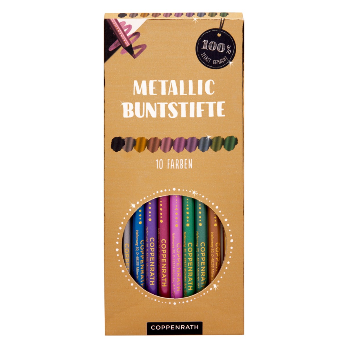 Coppenrath 95771 - Die Spiegelburg - 100% selbst gemacht - Metallic-Buntstifte: 10 Farben