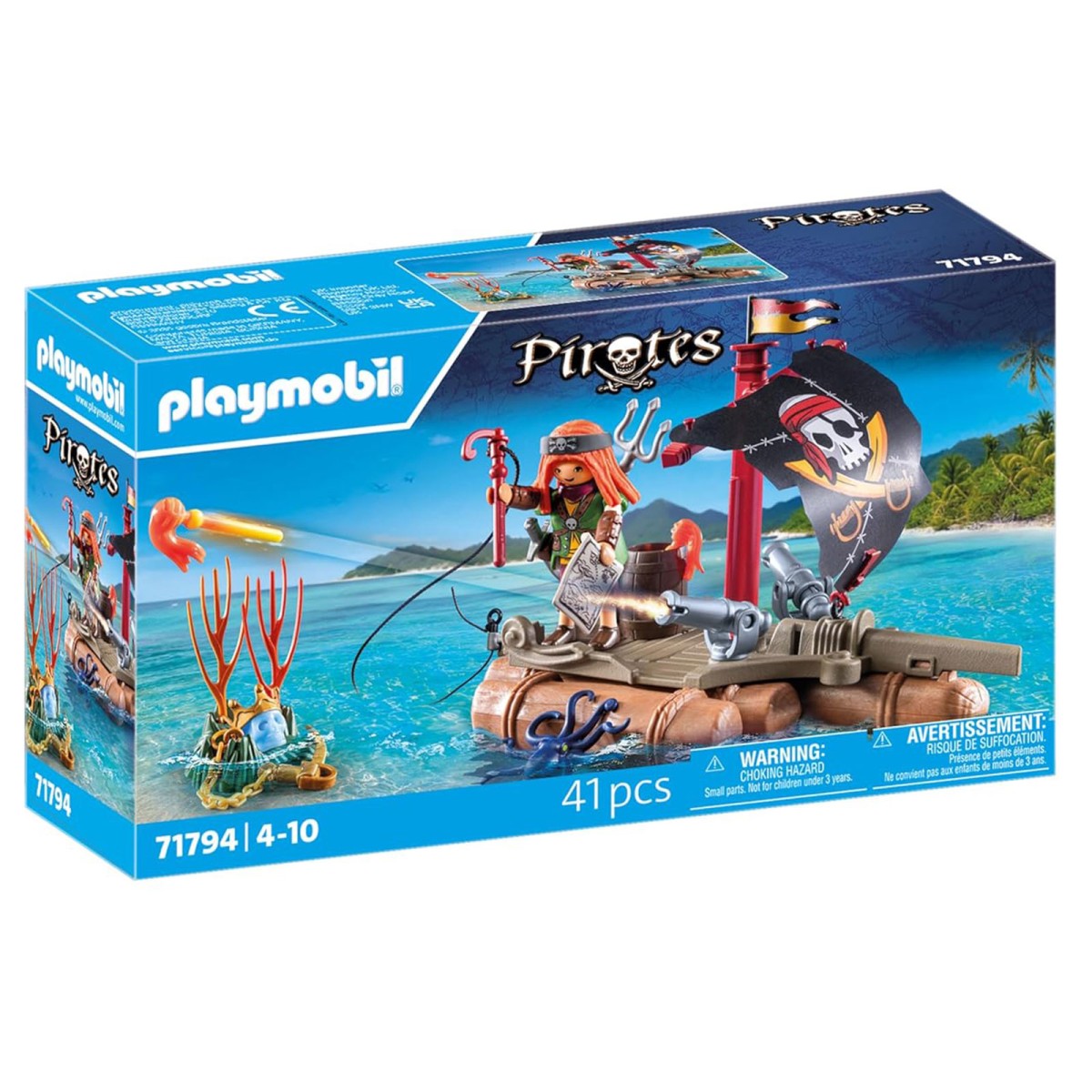 PLAYMOBIL® 71794 - Pirates - Schatzbergung auf Piratenfloß