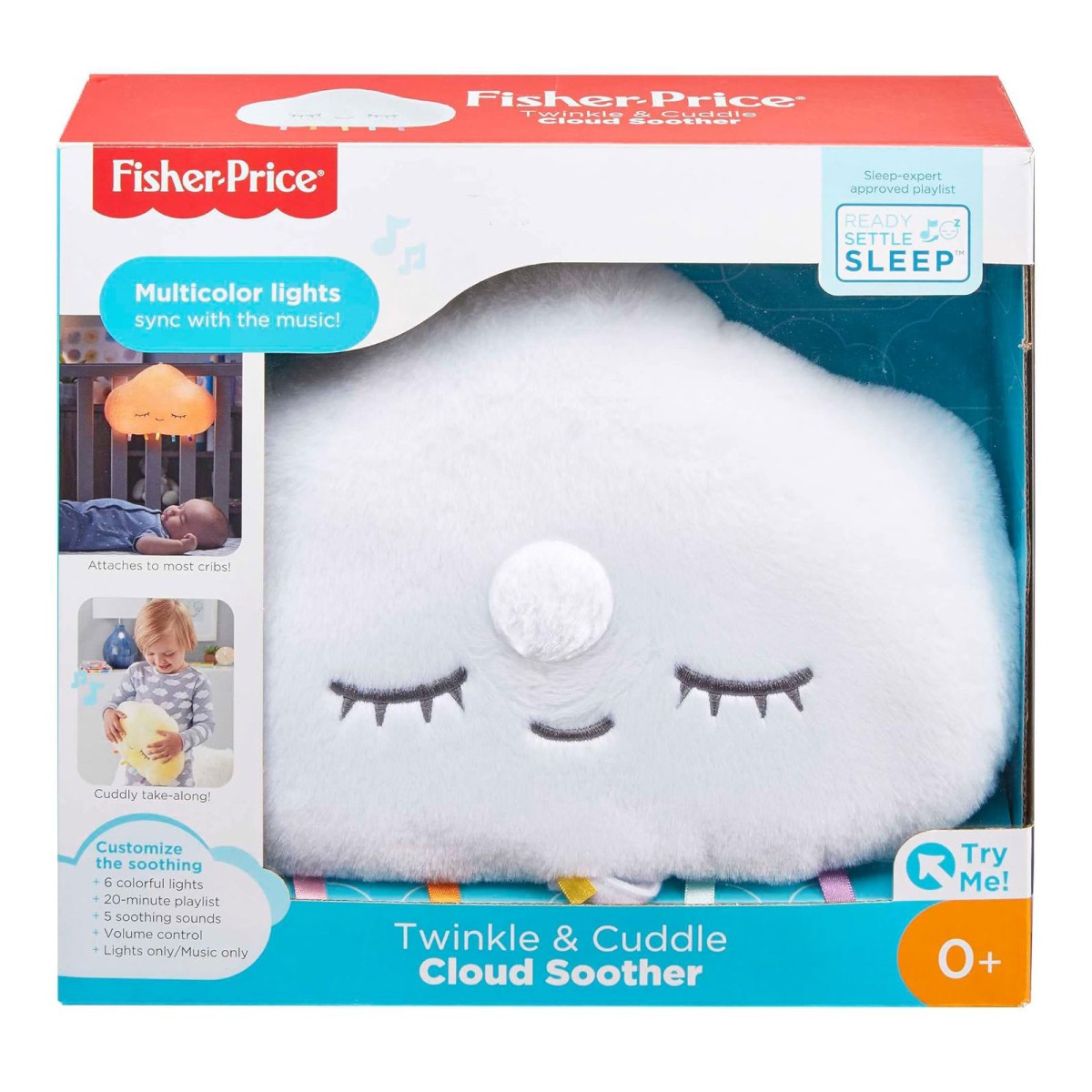 Mattel GJD44 - Fisher-Price - Wölkchen Spieluhr mit Licht und Sound
