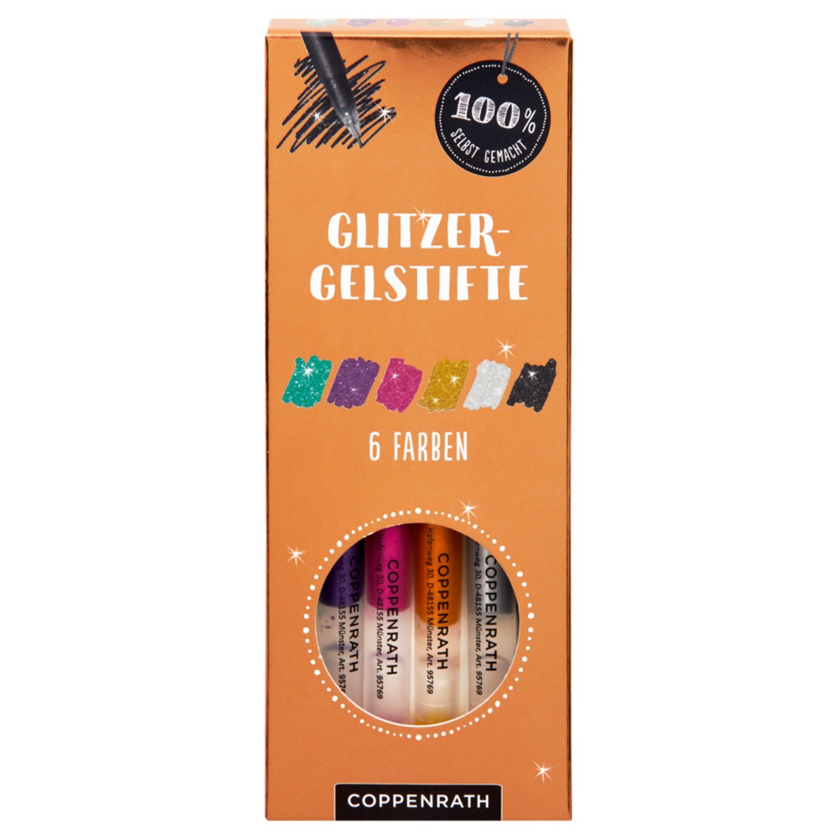 Coppenrath 95769 - Die Spiegelburg - 100% selbst gemacht - Glitzer-Gelstifte: 6 Farben