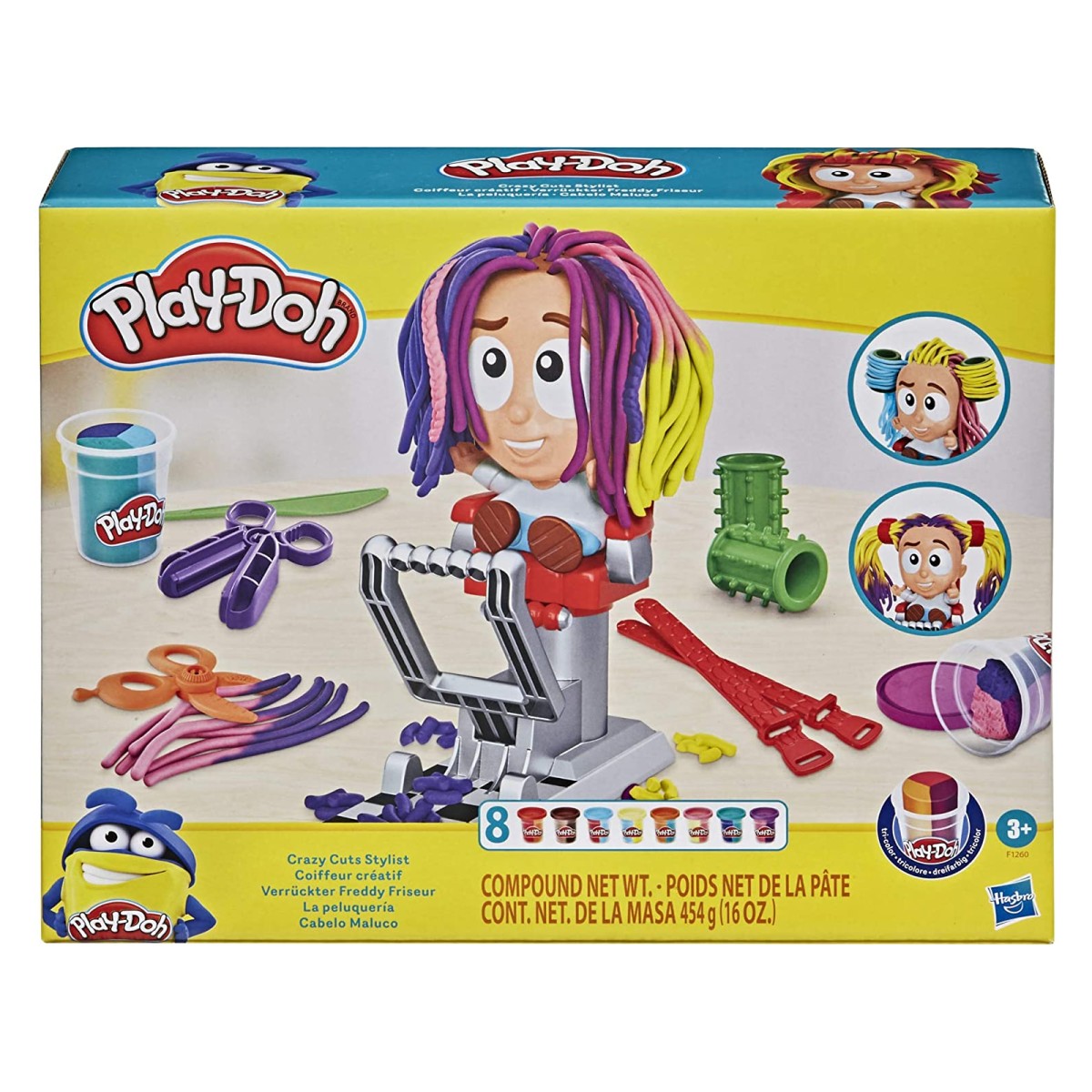 Hasbro F1260 - Play-Doh - Knetspielset Haarsalon, Verrückter Freddy Friseur