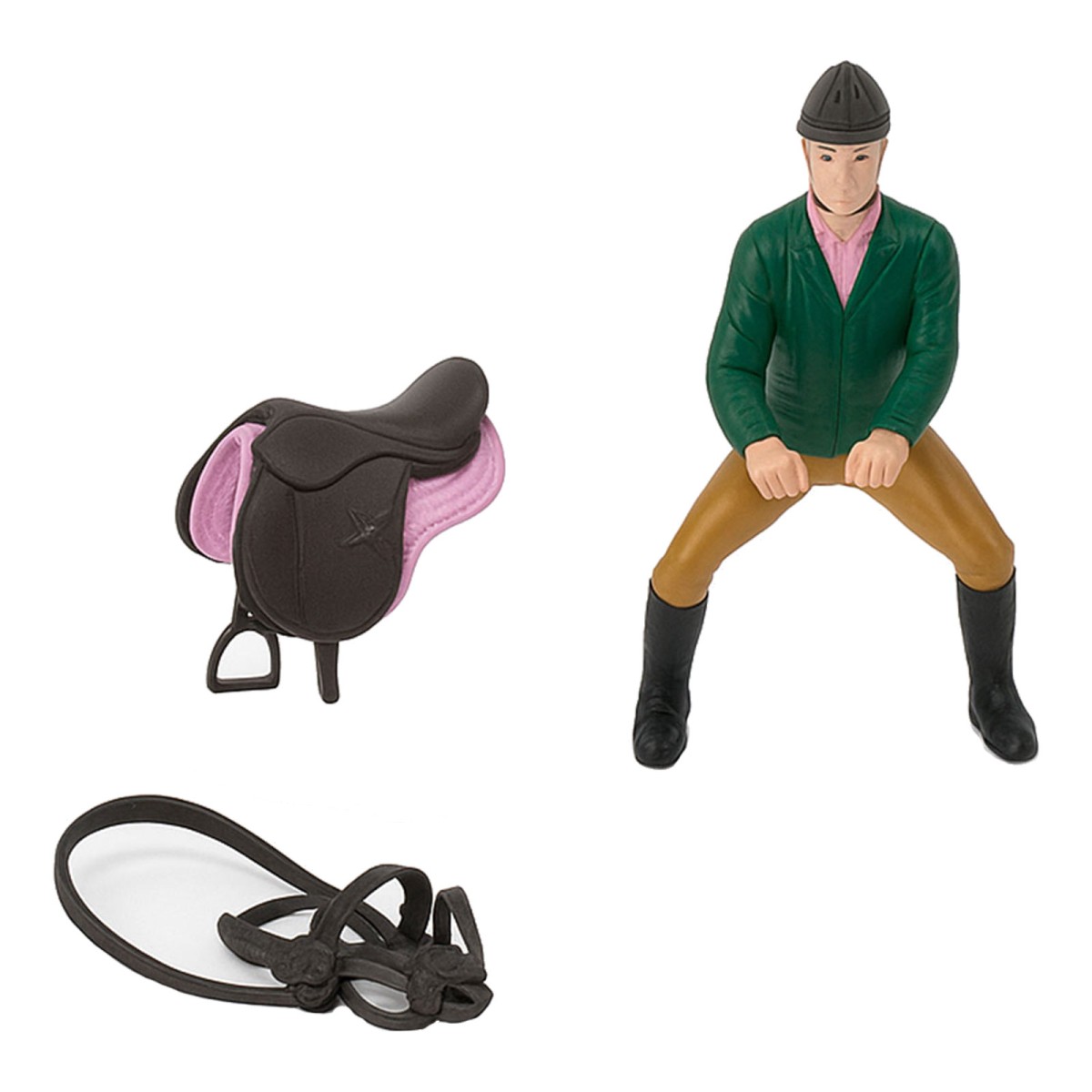 Schleich 10166509-Reiterin blond - Reiterin mit Sattel und Halfter