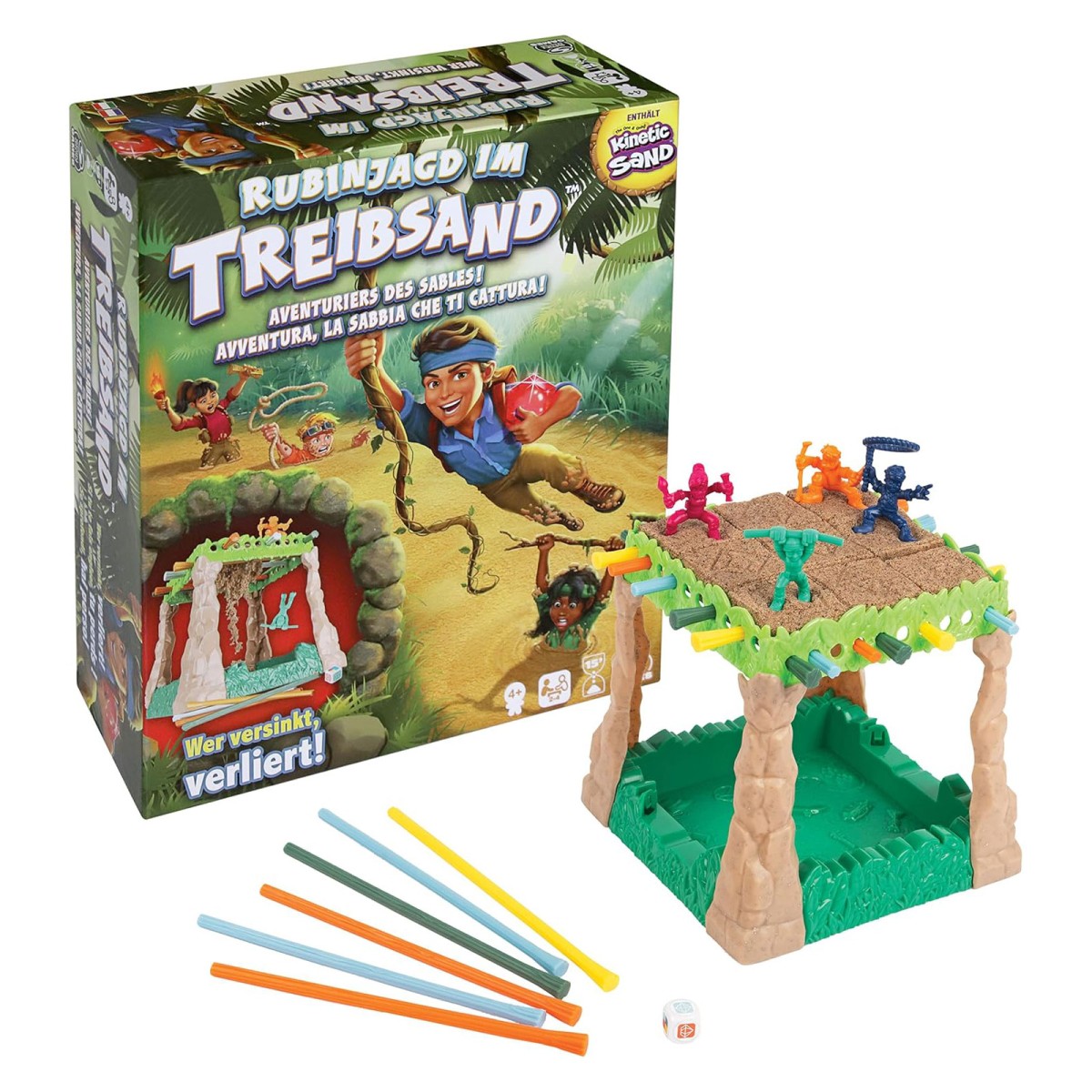 Spin Master 6065692 (20139799) - Rubinjagd im Treibsand, Abenteuerspiel mit Kinetic Sand